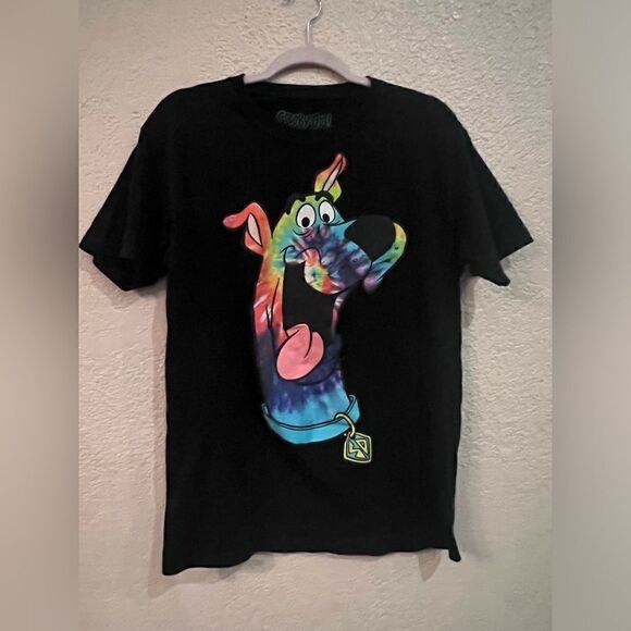 Scooby Doo T-Shirt Men’s Medium “Crayon Scribbles” Scooby Black Vintage - Picture 2 of 7